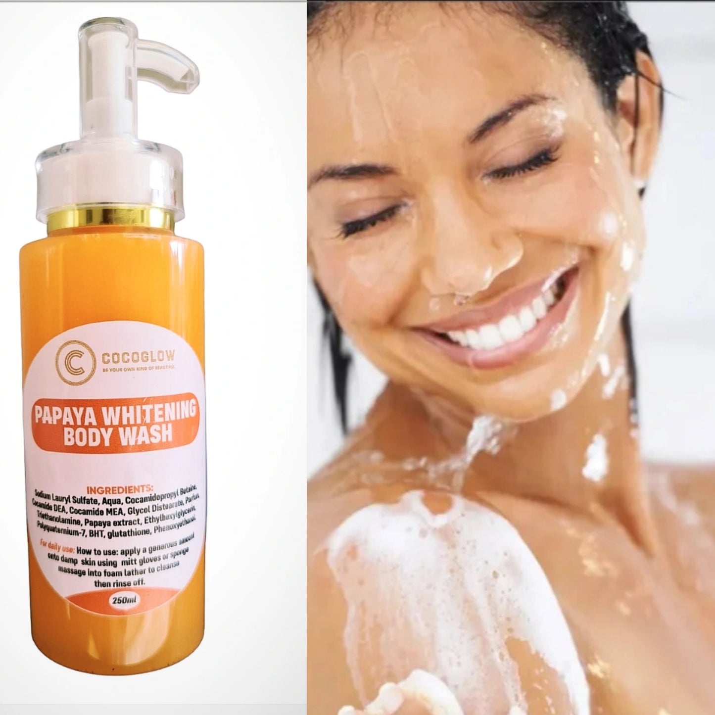 Papaya & Gluthatione body wash