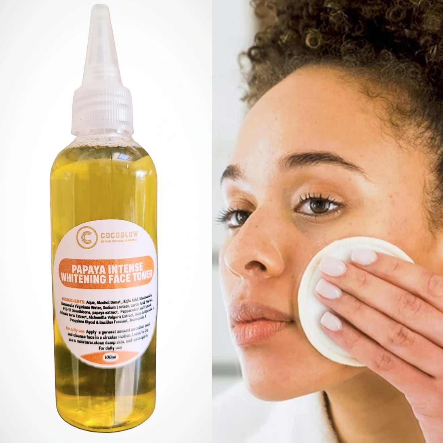 Papaya whitening face toner
