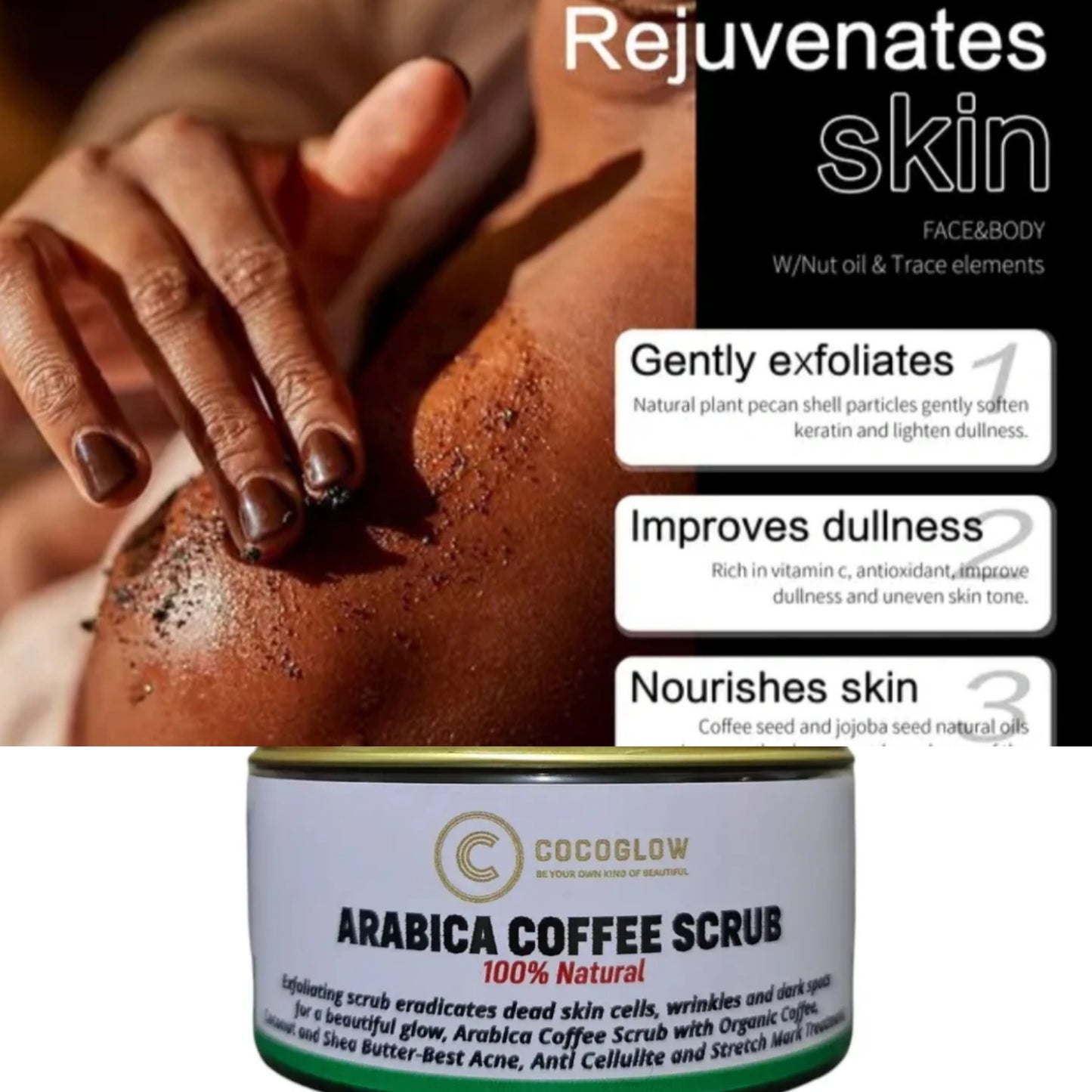 Arabica coffee scrub